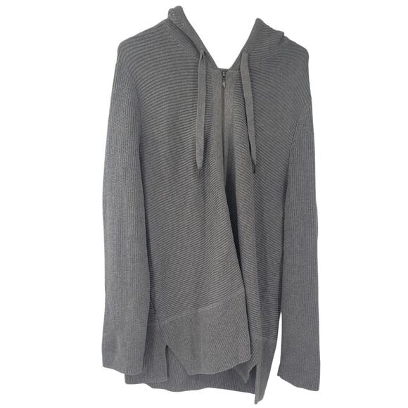 J. JILL Gray Hooded Sweater Womens Size Large L - Picture 1 of 4